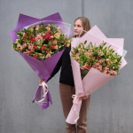« 25 бордовых роз » - магазин цветов «Лепесток» в Курске