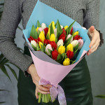 Букет белых тюльпанов «Мадонна» - магазин цветов «Лепесток» в Курске