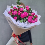 «Букет из белых роз и альстромерий» - магазин цветов «Лепесток» в Курске