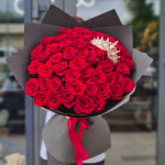 «15 бордовых роз» - магазин цветов «Лепесток» в Курске