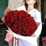 «Нежнейший букет из альстромерии и роз» - магазин цветов «Лепесток» в Курске